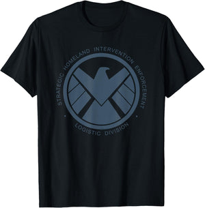 Marvel Avengers Agent Of SHIELD Logistics Division T-Shirt - T-Shirt | Black