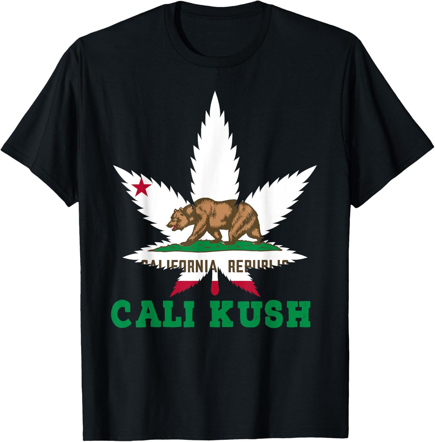 Cali Kush Shirt Cannabis California Weed THC 420 Pot T-Shirt - T-Shirt | Black