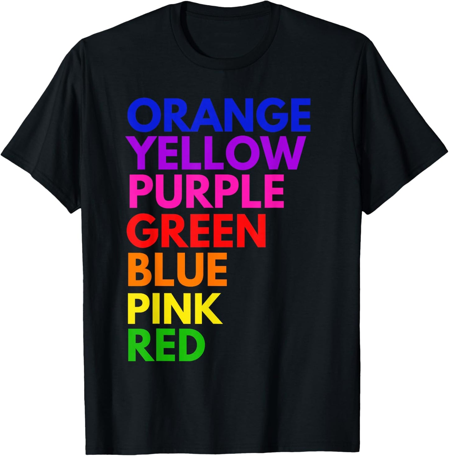 Color Rainbow Optical Illusion Funny Color Illusion T-Shirt - T-Shirt | Black