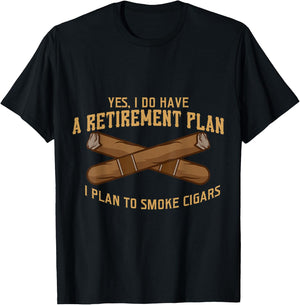 Cigar Smoker My Retirement Plan Is Smoking Cigars T-Shirt - T-Shirt | Black