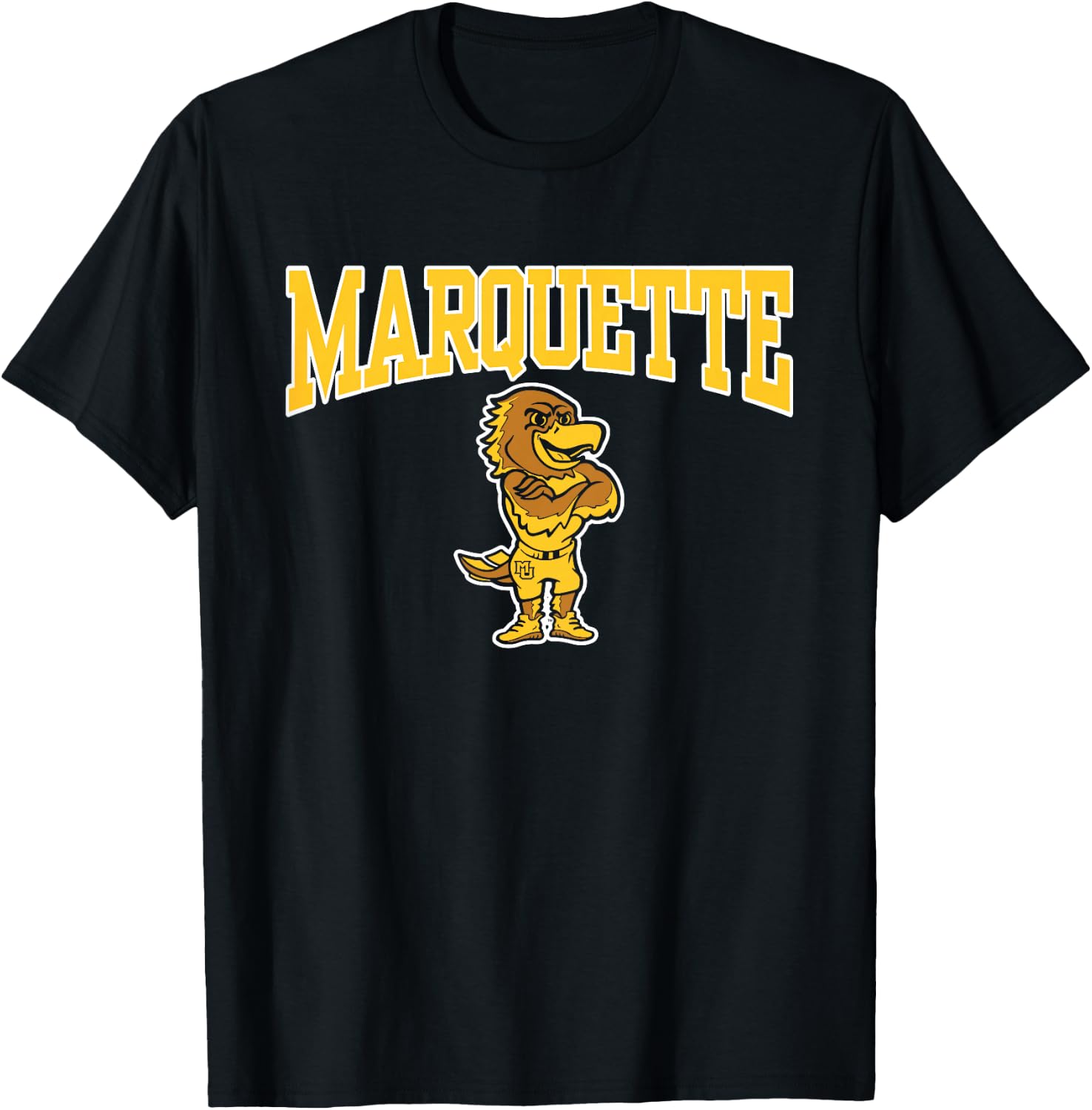 Kids Marquette Golden Eagles Kids Mascot Navy Officially Licensed T-Shirt - T-Shirt | Black