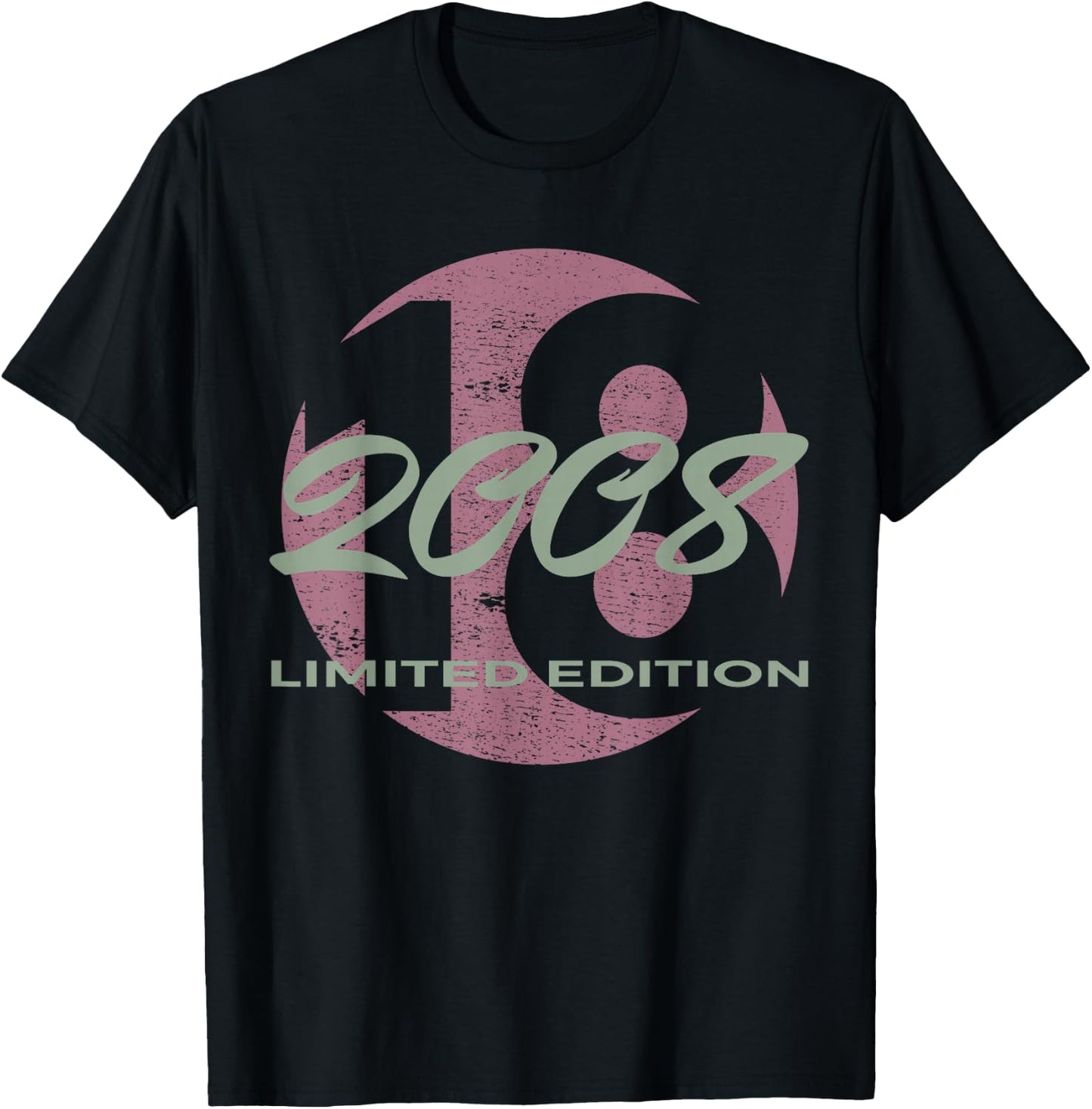 18. Geburtstag Mädchen Junge 18 Jahre 2008 Lustig Geschenk T-Shirt - T-Shirt | Black