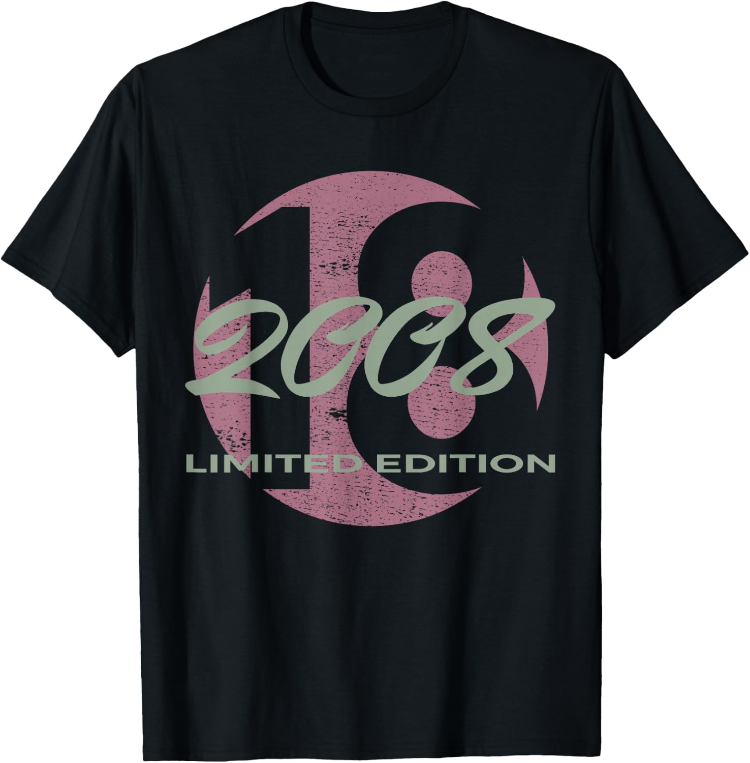 18. Geburtstag Mädchen Junge 18 Jahre 2008 Lustig Geschenk T-Shirt - T-Shirt | Black