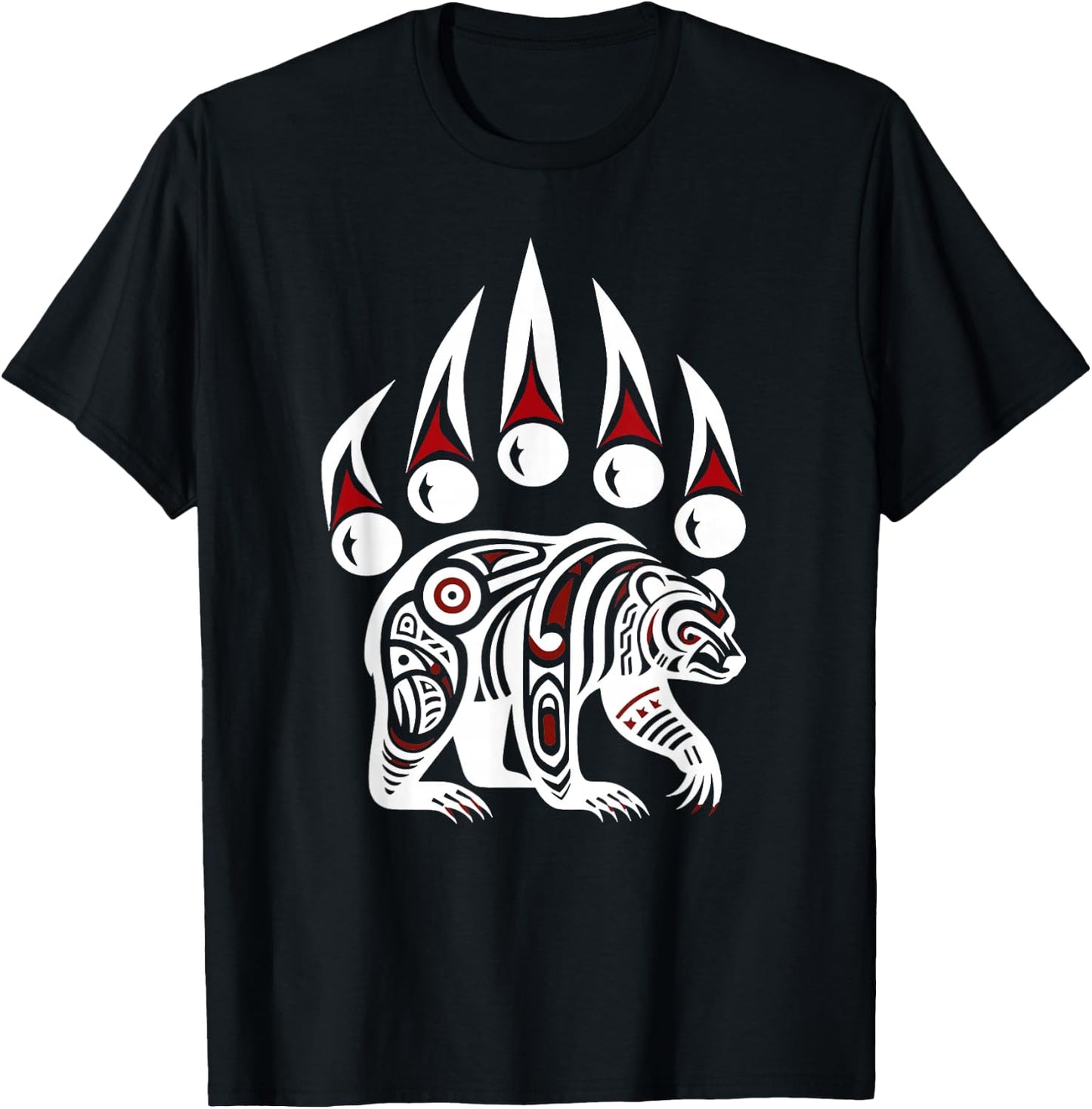 Native American Alaska Grizzly Bear Claw indian Pride T-Shirt - T-Shirt | Black