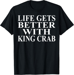 King Crab Apparel | Awesome Funny Crabs Lover Design T-Shirt - T-Shirt | Black