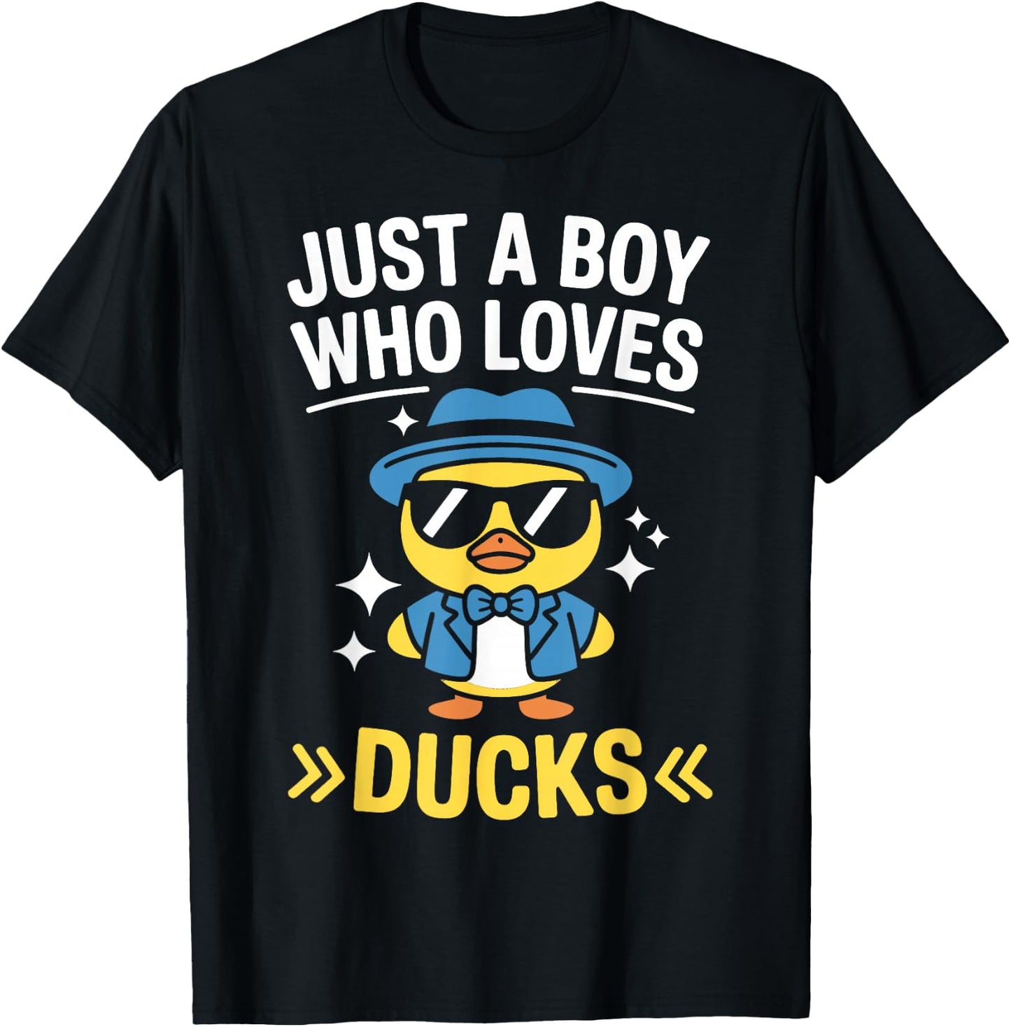 Just A Boy Who Loves Ducks Rubber Duck Style T-Shirt - T-Shirt | Black