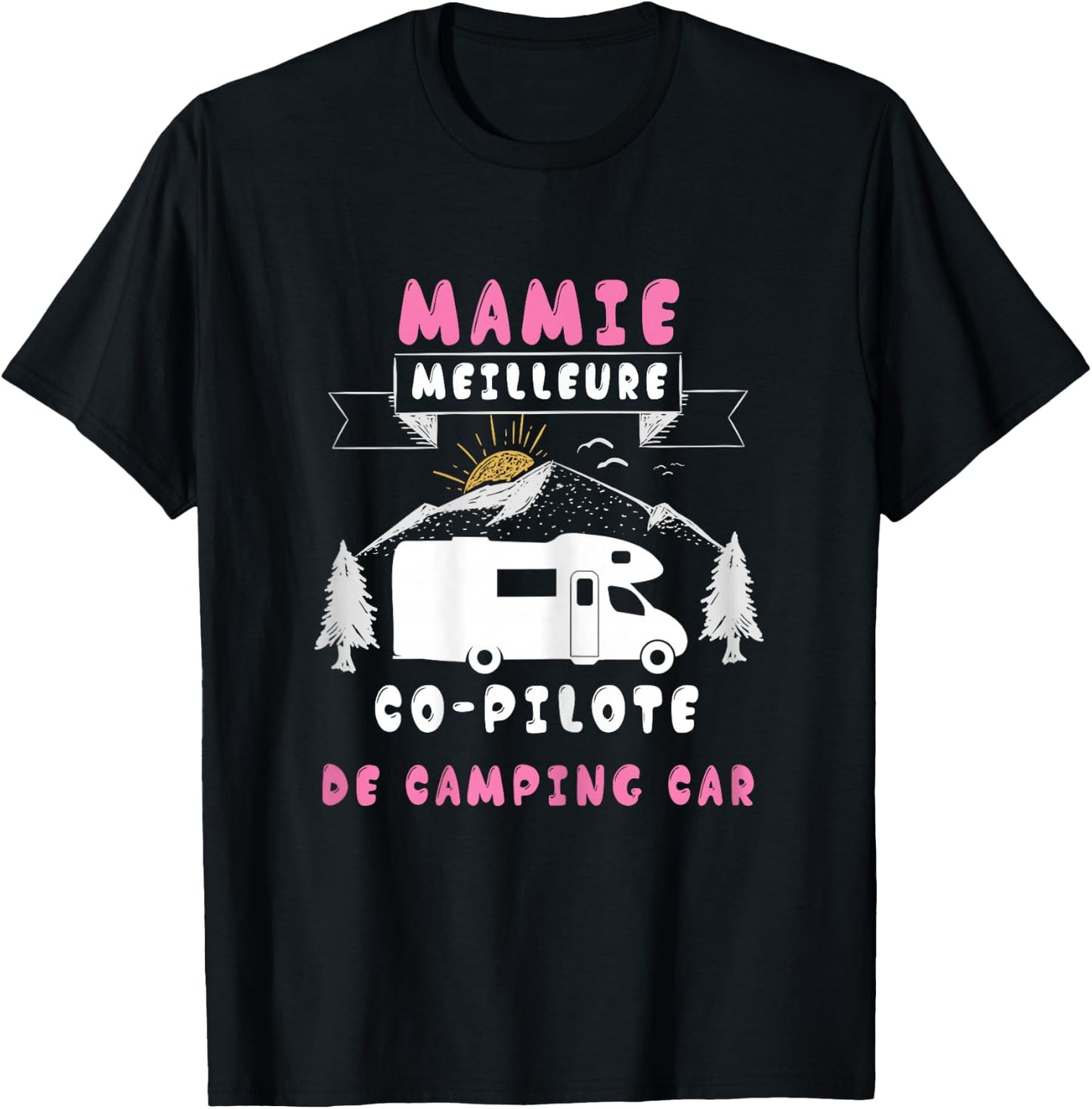 Grandma - Granny Motorhome Campervan Grandmother's Day , Black T-Shirt - T-Shirt | Black
