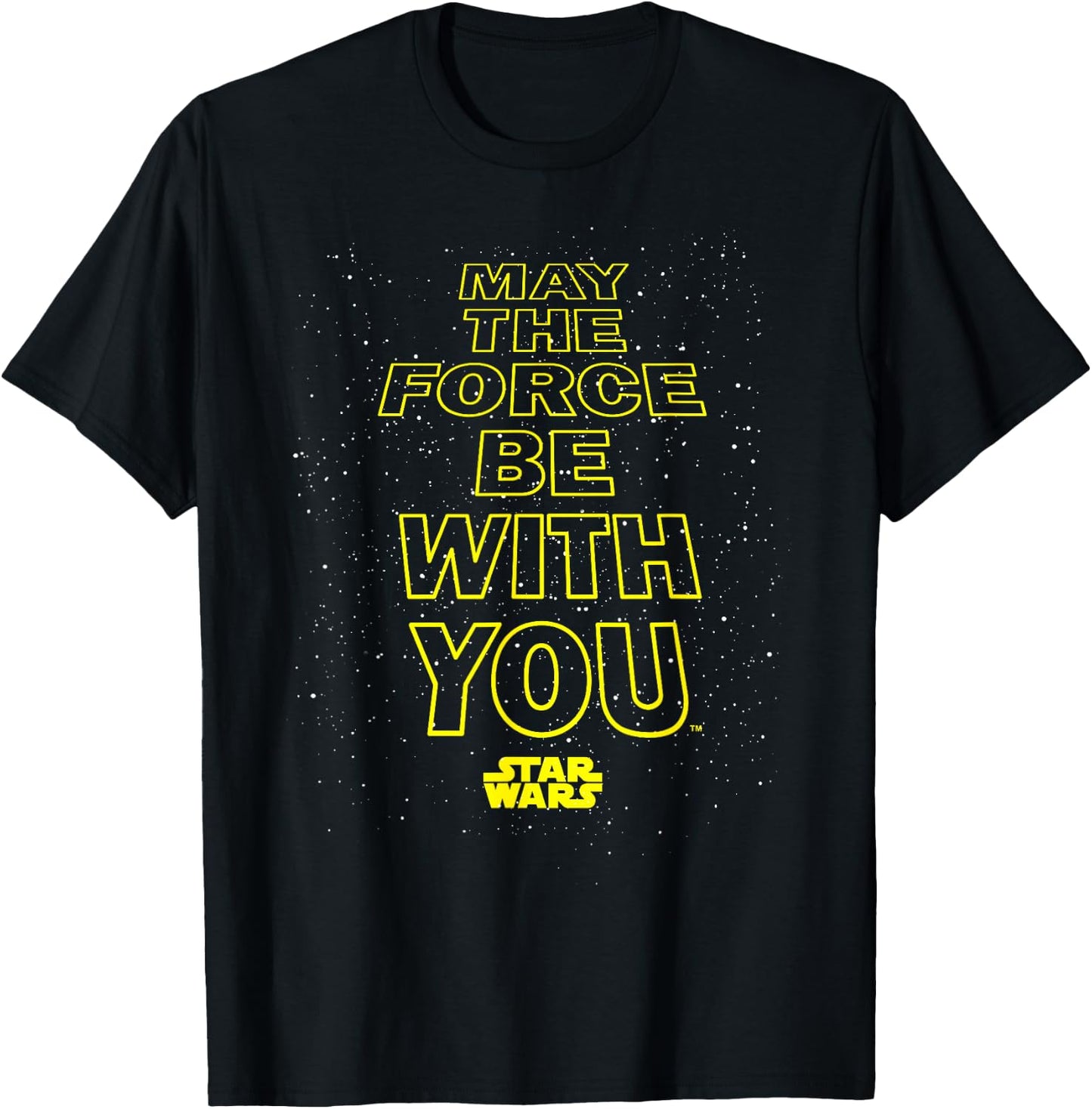 Star Wars May The Force Be With You Quote T-Shirt - T-Shirt | Black