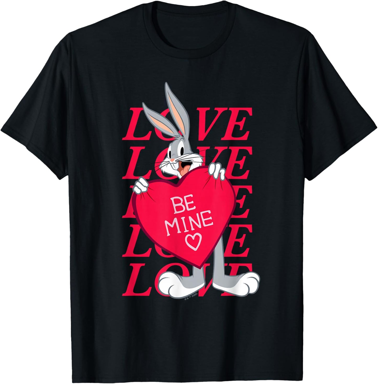 Looney Tunes Valentine's Day Bugs Bunny Be Mine T-Shirt - T-Shirt | Black