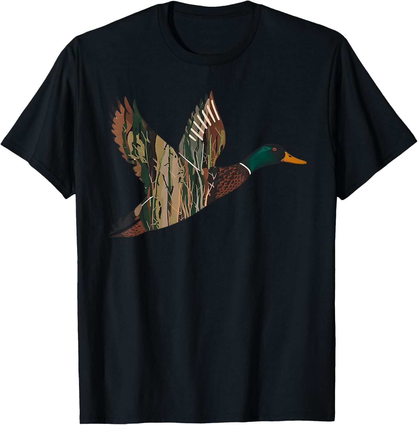 Southern Duck Camo Hunting Gifts Men Waterfowl Hunter T-Shirt - T-Shirt | Black