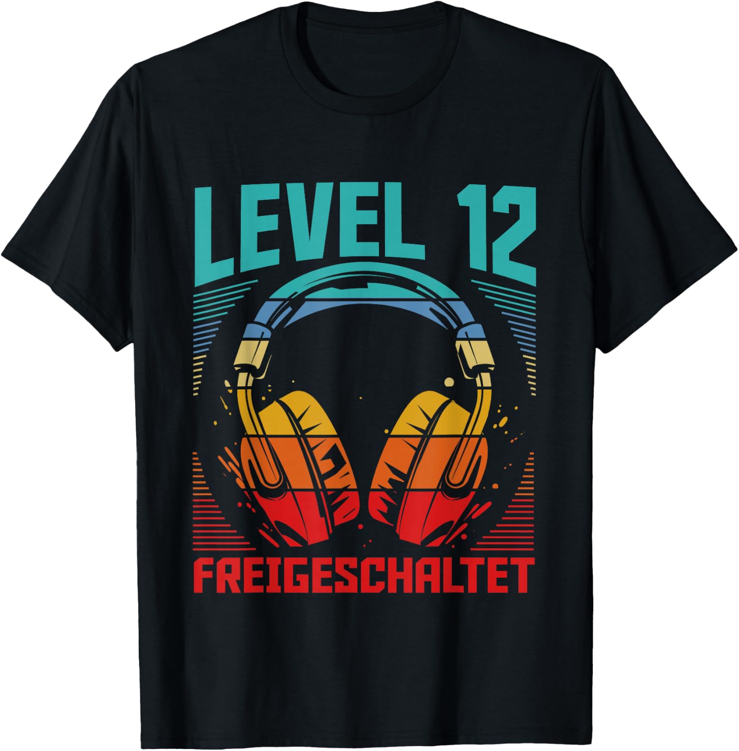 12th Birthday Boys Video Gamer Level 12 Unlocked Boys , black T-Shirt - T-Shirt | Black