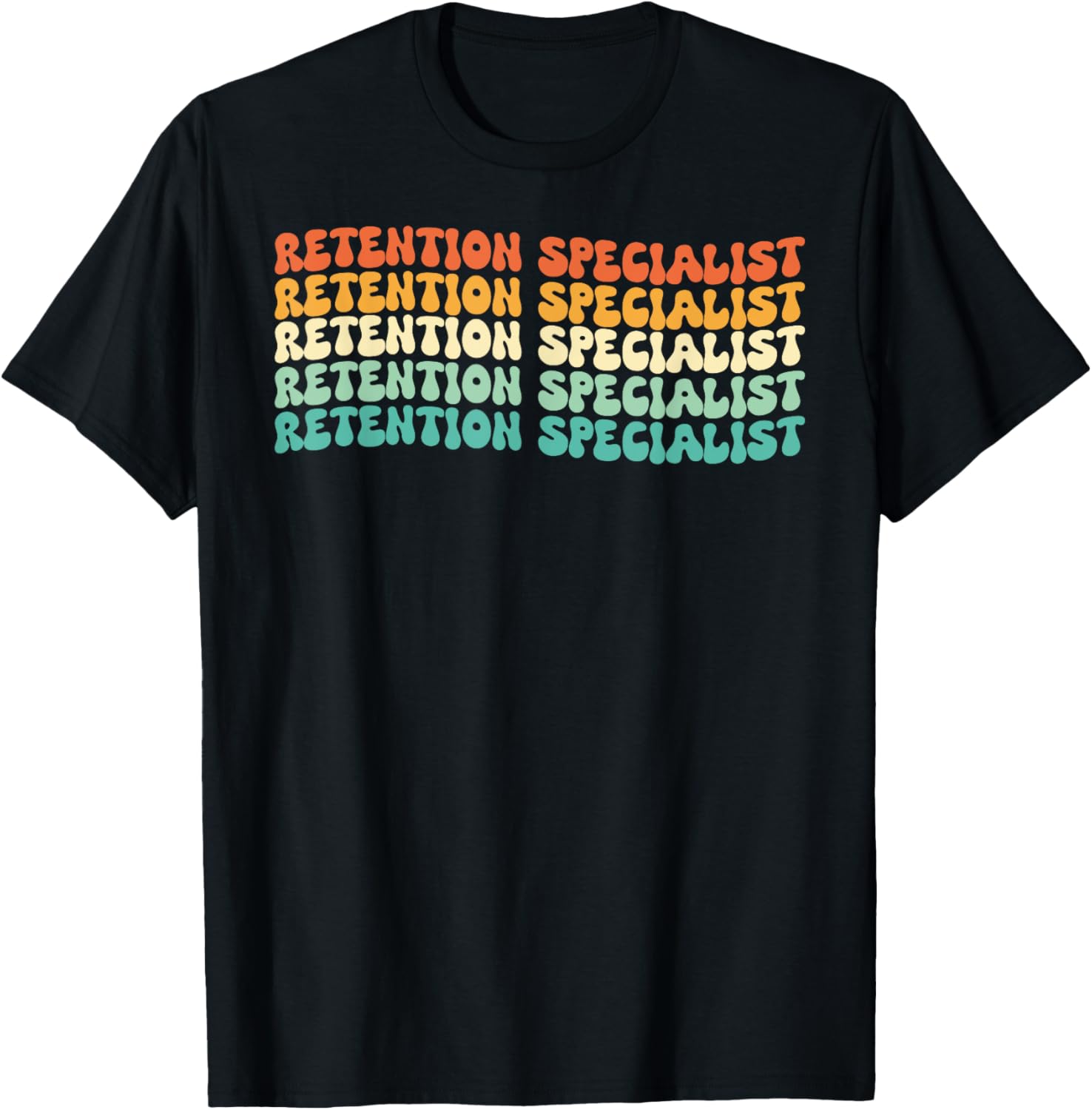 Groovy Retention Specialist Job Title T-Shirt - T-Shirt | Black