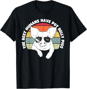 Pot Belly Pig, The Best Humans Have Pot Belly Pigs T-Shirt - T-Shirt | Black