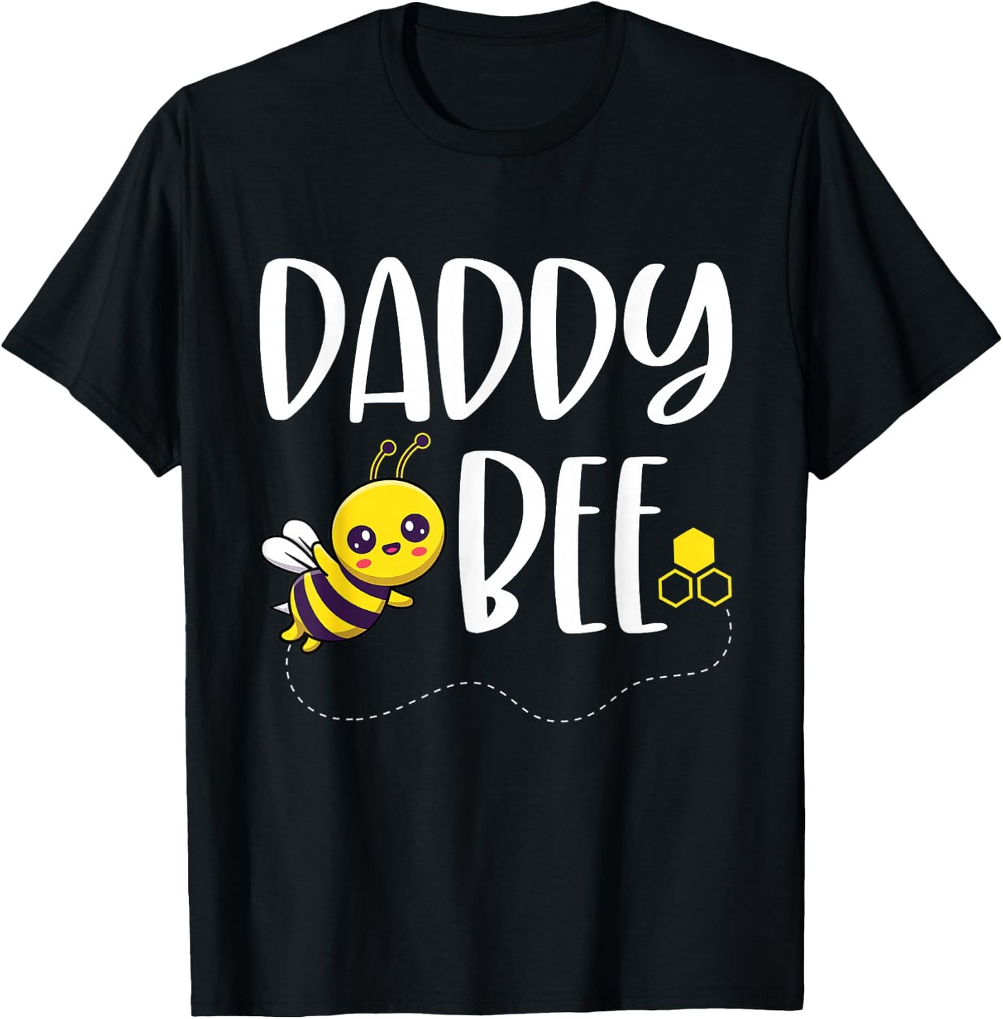 Birthday Bee Family Matching Daddy Bee Dad Beekeeper Papa T-Shirt - T-Shirt | Black