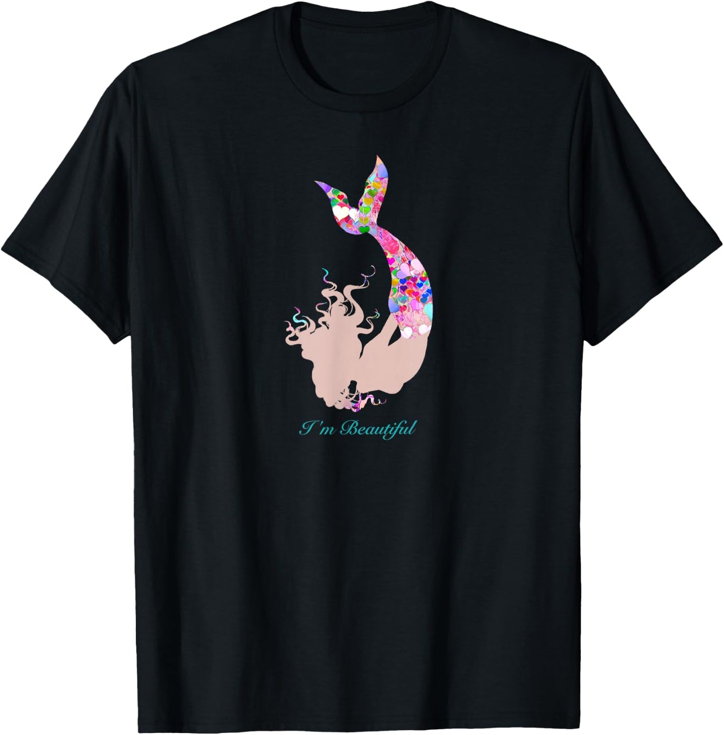 Beautiful Mermaid T-Shirt - T-Shirt | Black