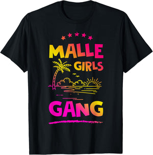 Malle Girls Gang | Mallorca Mädels Tour T-Shirt - T-Shirt | Black
