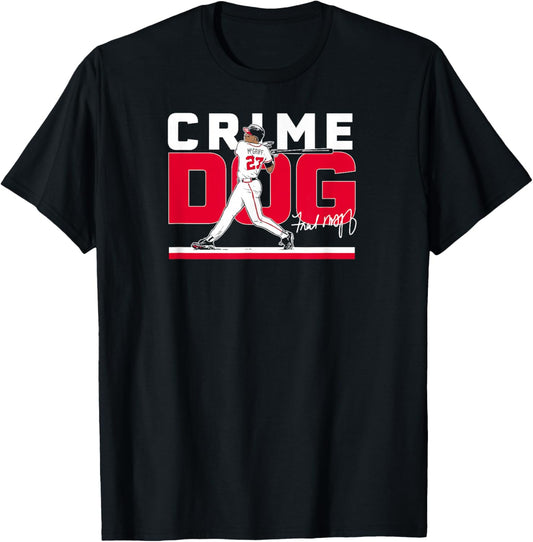 Fred McGriff - Crime Dog - Atlanta Baseball T-Shirt - T-Shirt | Black
