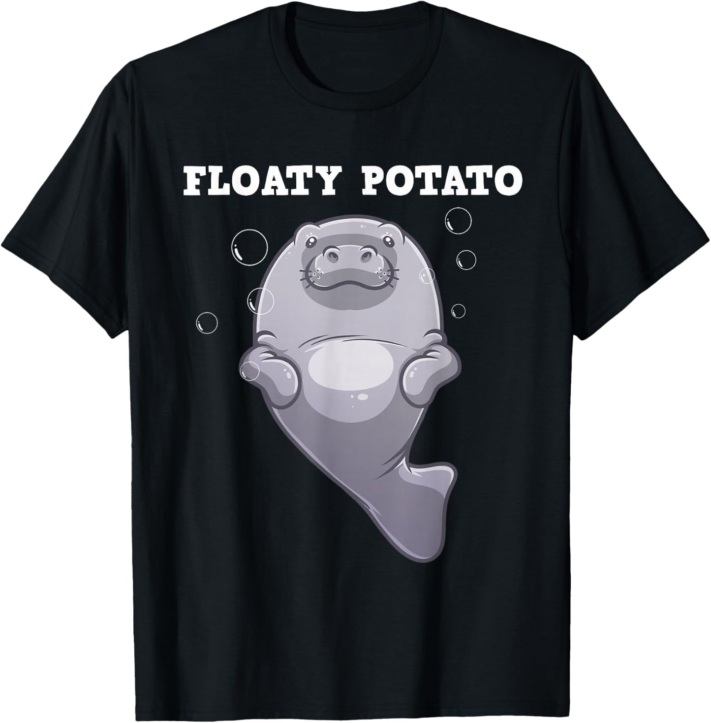 Cute Manatee Art Women Manatee Aquatic Animal Lover T-Shirt - T-Shirt | Black
