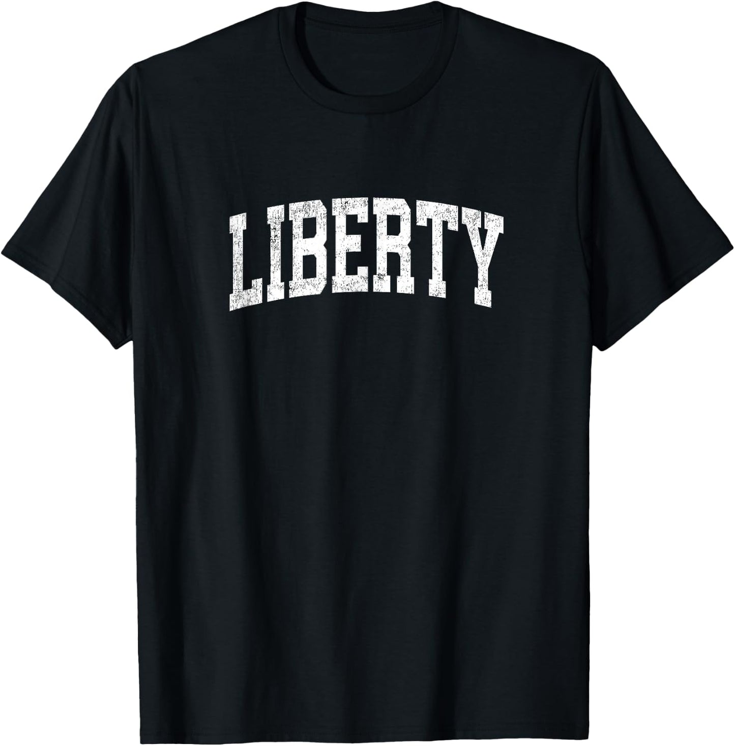 Liberty Missouri MO Vintage Athletic Sports Design T-Shirt - T-Shirt | Black