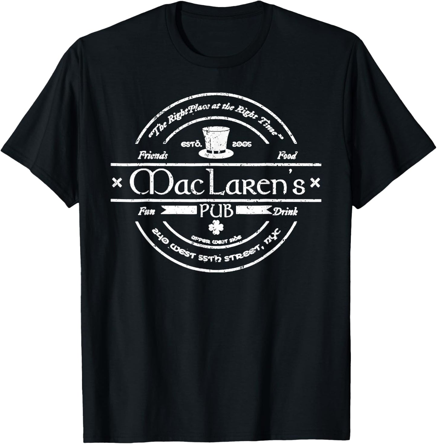 Vintage McClaren's Pub from How I Met Your Mother T-Shirt - T-Shirt | Black