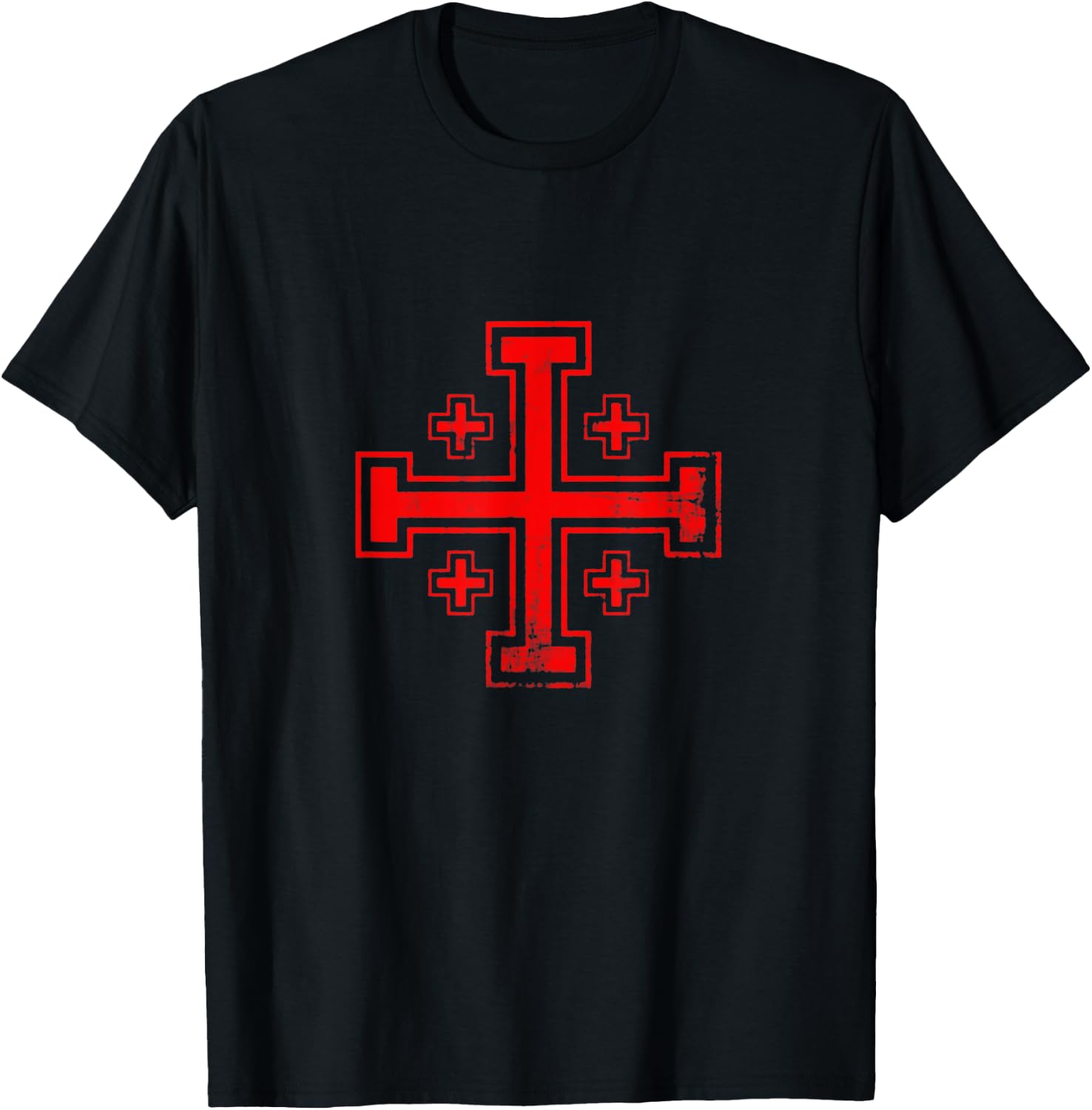Knights Templar Cross, Seal of Soldiers T-Shirt - T-Shirt | Black
