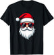 Cool Santa in Sunglasses Christmas Modern Holiday Art , Black, S T-Shirt - T-Shirt | Black