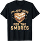 I'm Just Here For The Smores Camping Marshmallow Smores T-Shirt - T-Shirt | Black