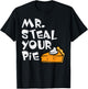 Thanksgiving Mr Steal Your Pie Fall Toddler Boys Kids Youth T-Shirt - T-Shirt | Black