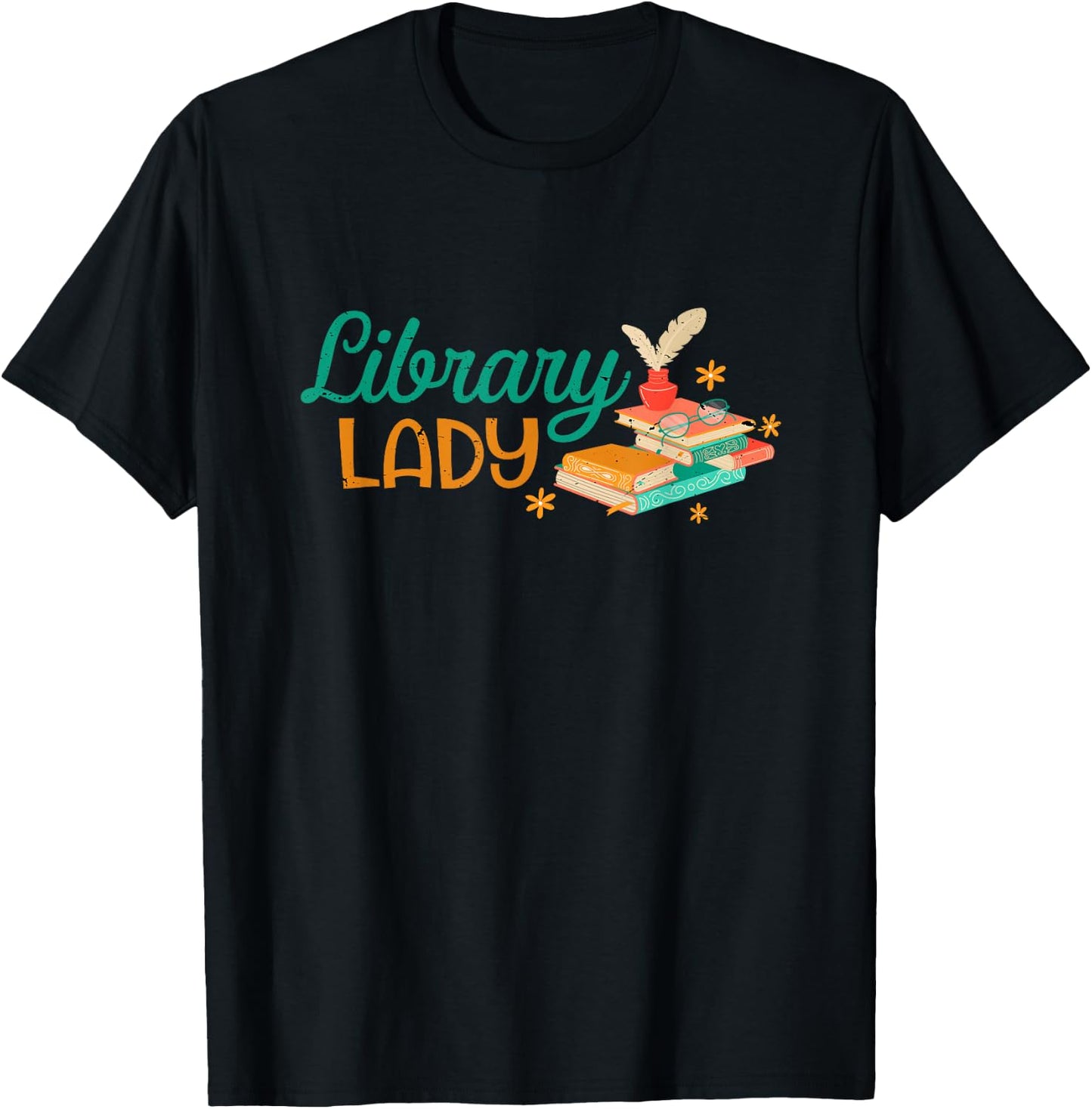 Library Carin Library Reader Book Worm T-Shirt - T-Shirt | Black