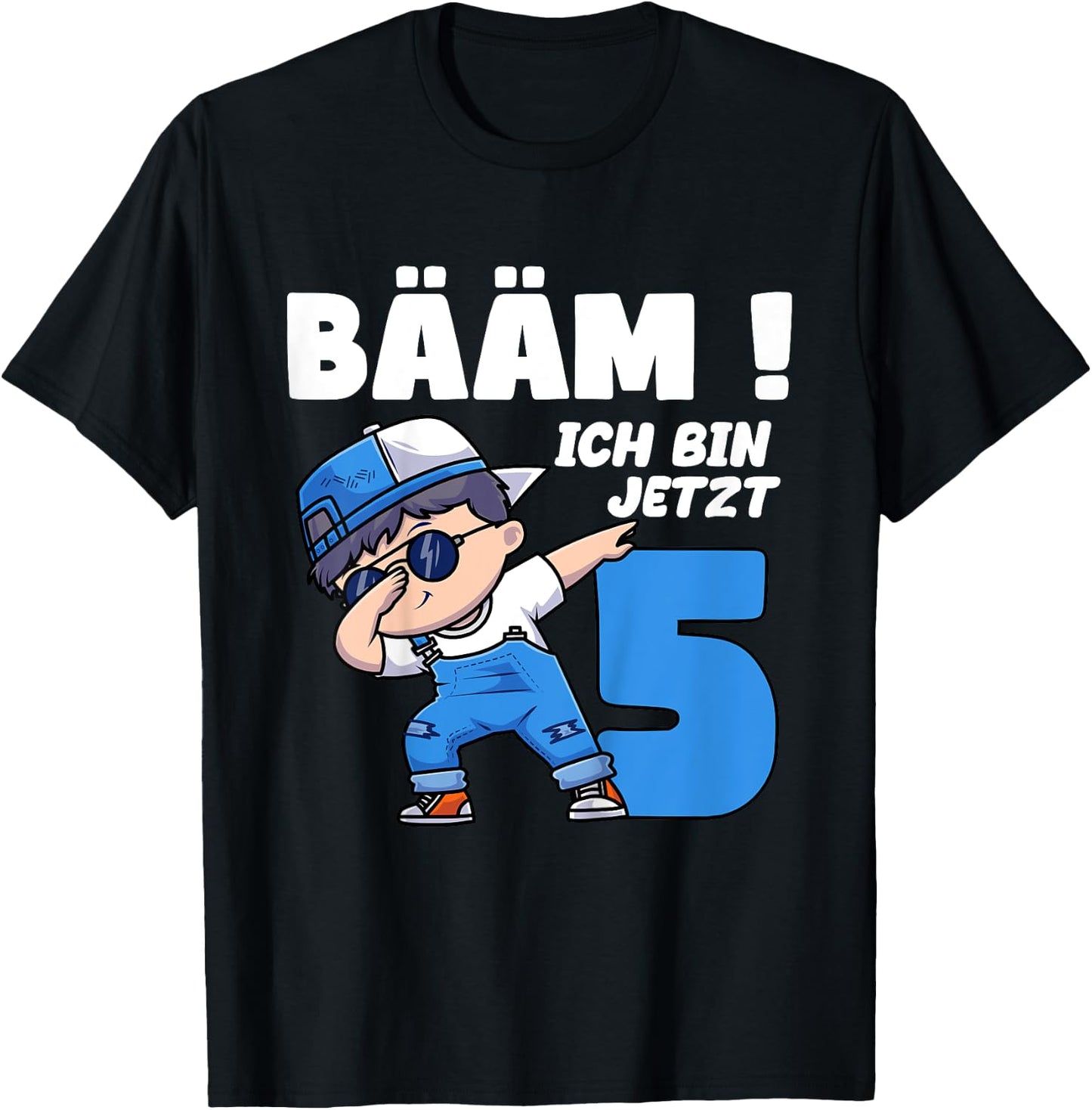 Children's Bäm ich bin 5 Birthday Boy Five Years Birthday Shirt , black T-Shirt - T-Shirt | Black