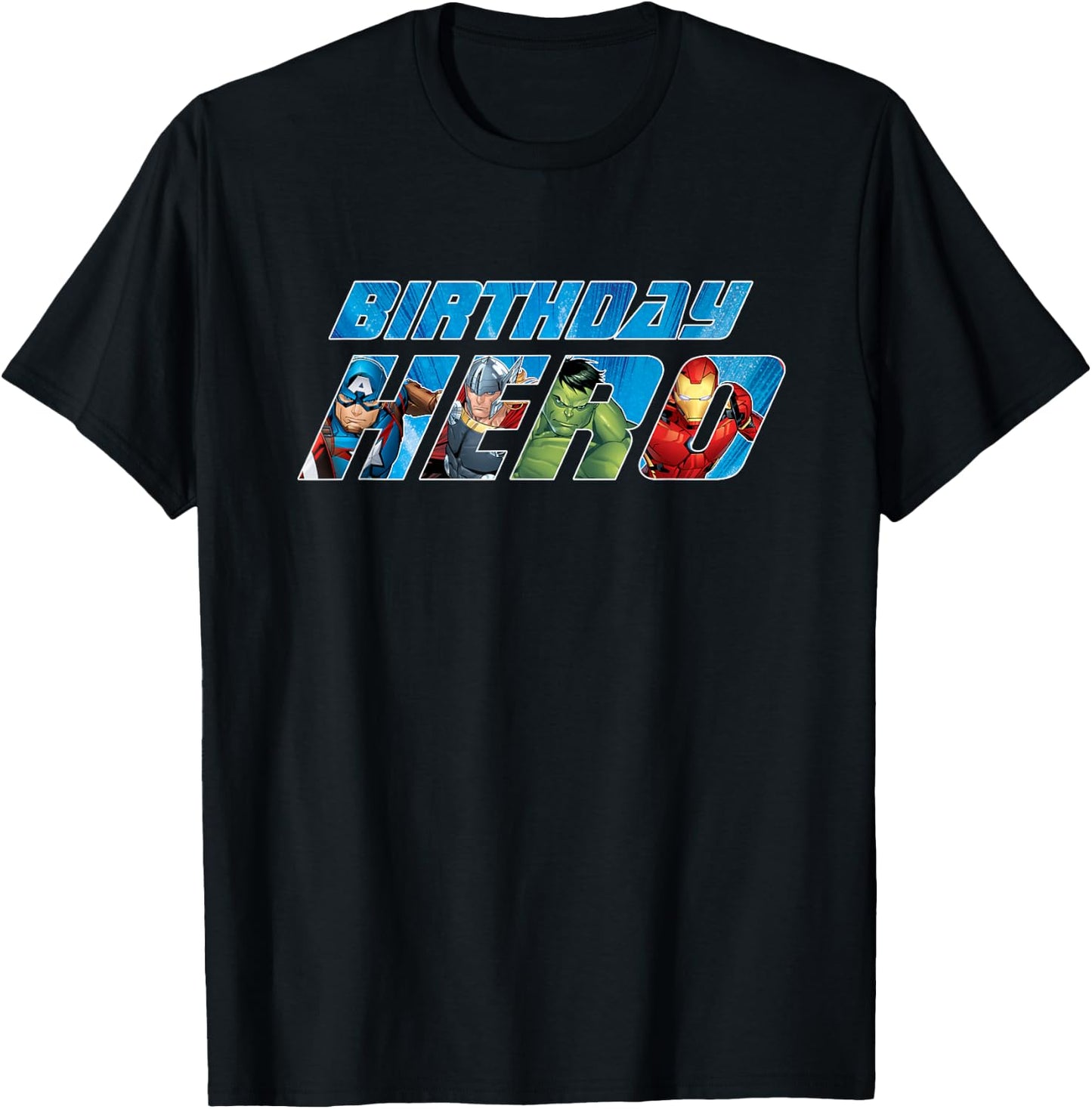 Marvel Avengers Birthday Hero T-Shirt - T-Shirt | Black