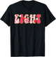 8th Strawberry Themed Birthday Eight Year Old Strawberries T-Shirt - T-Shirt | Black