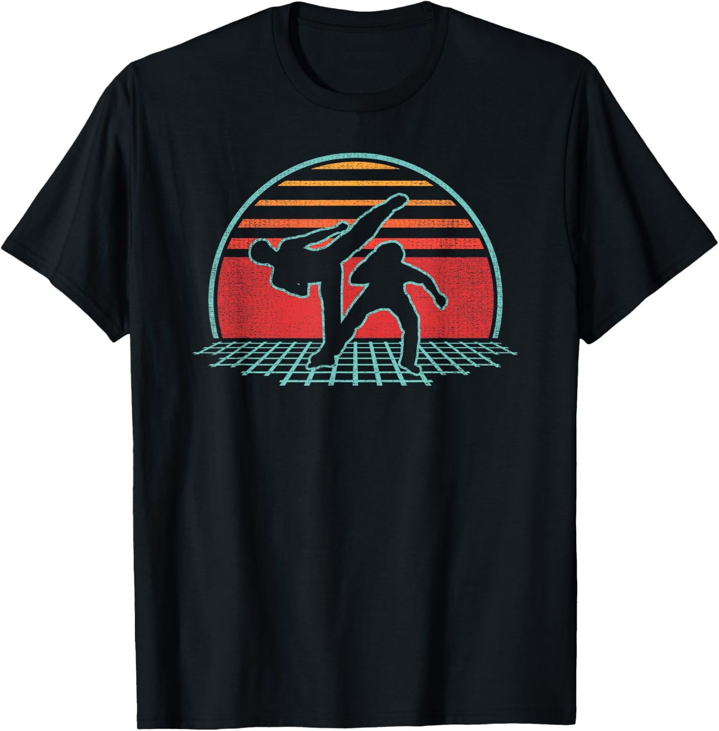 Capoeira Retro 80s Style T-Shirt - T-Shirt | Black