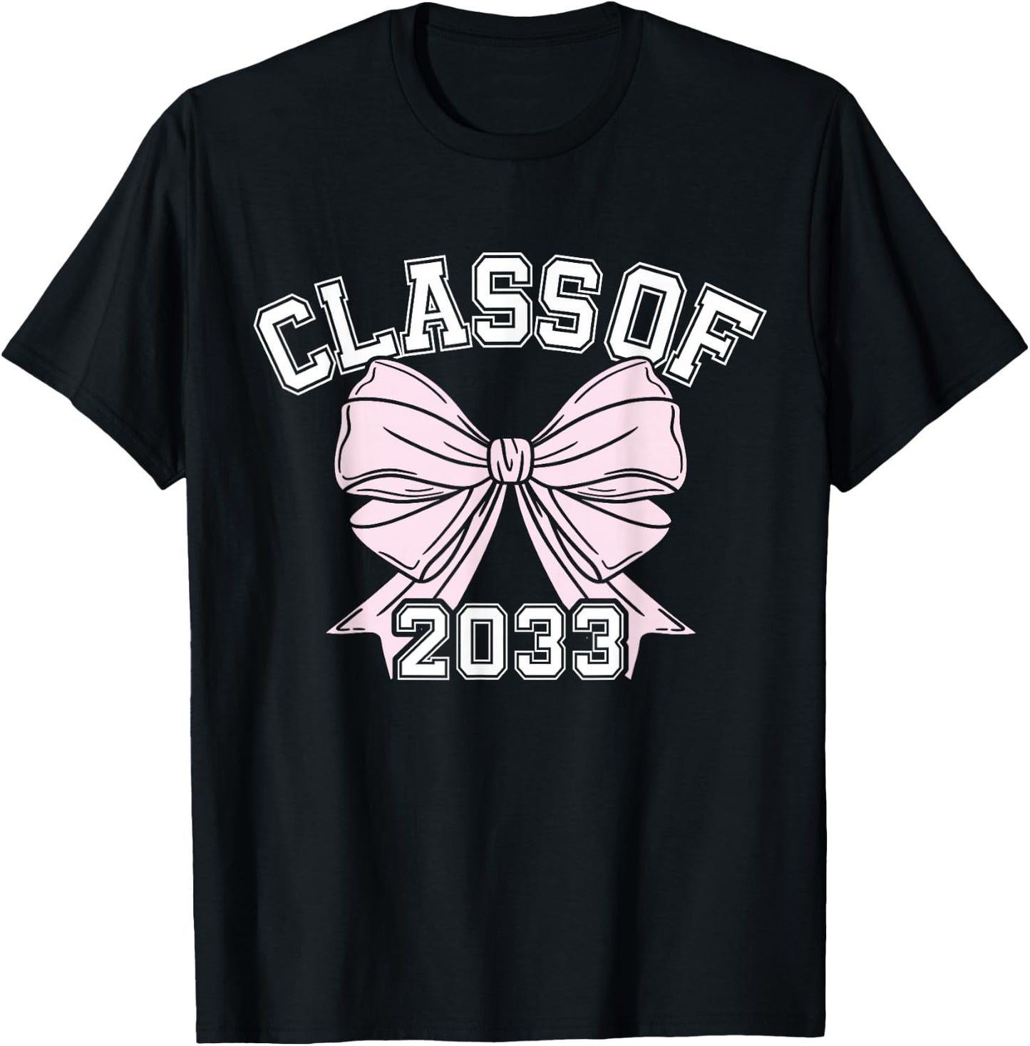Class Of 2033 Coquette Bow Class Of T-Shirt - T-Shirt | Black