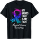 My Mom’s Fight Is My Fight Thyroid Cancer Awareness T-Shirt - T-Shirt | Black