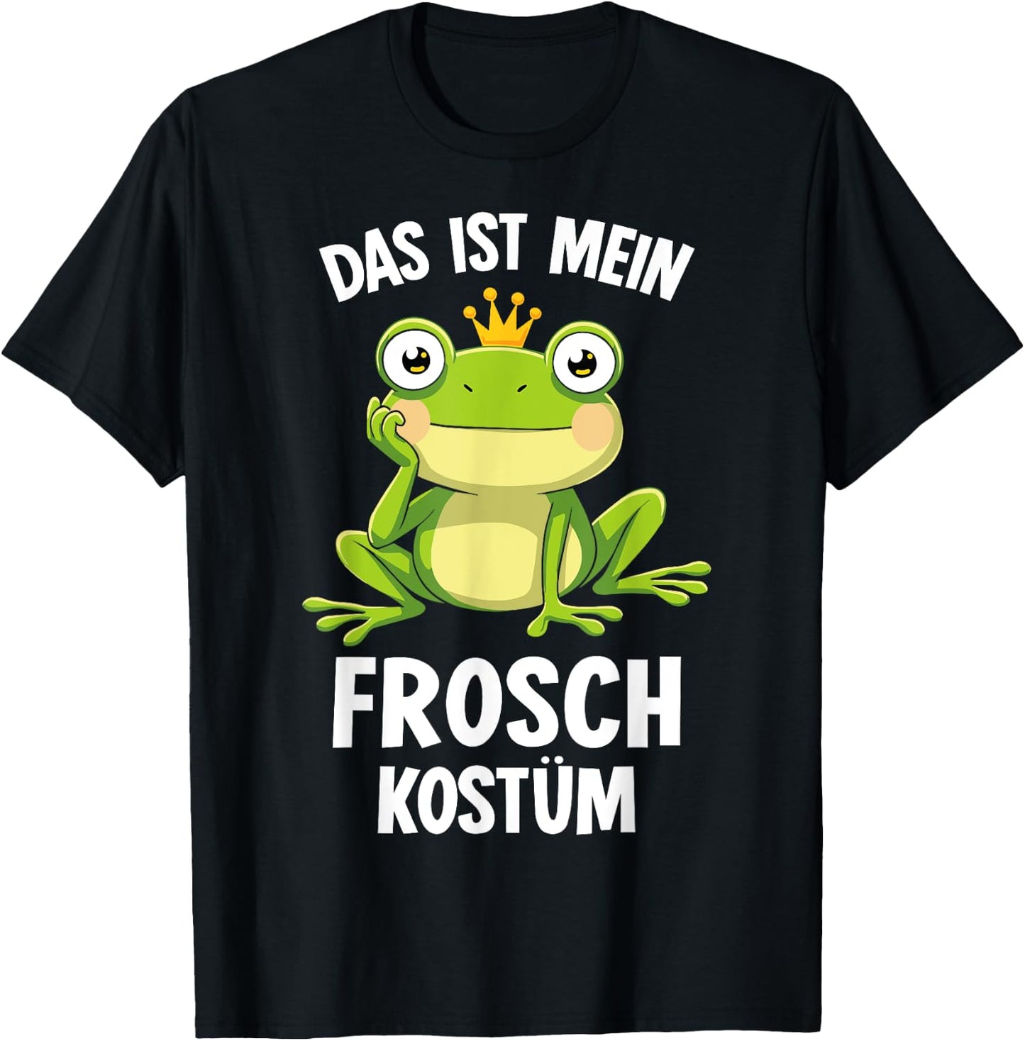 Das ist mein Frosch Kostüm Frog könig Karneval Fasching , black T-Shirt - T-Shirt | Black