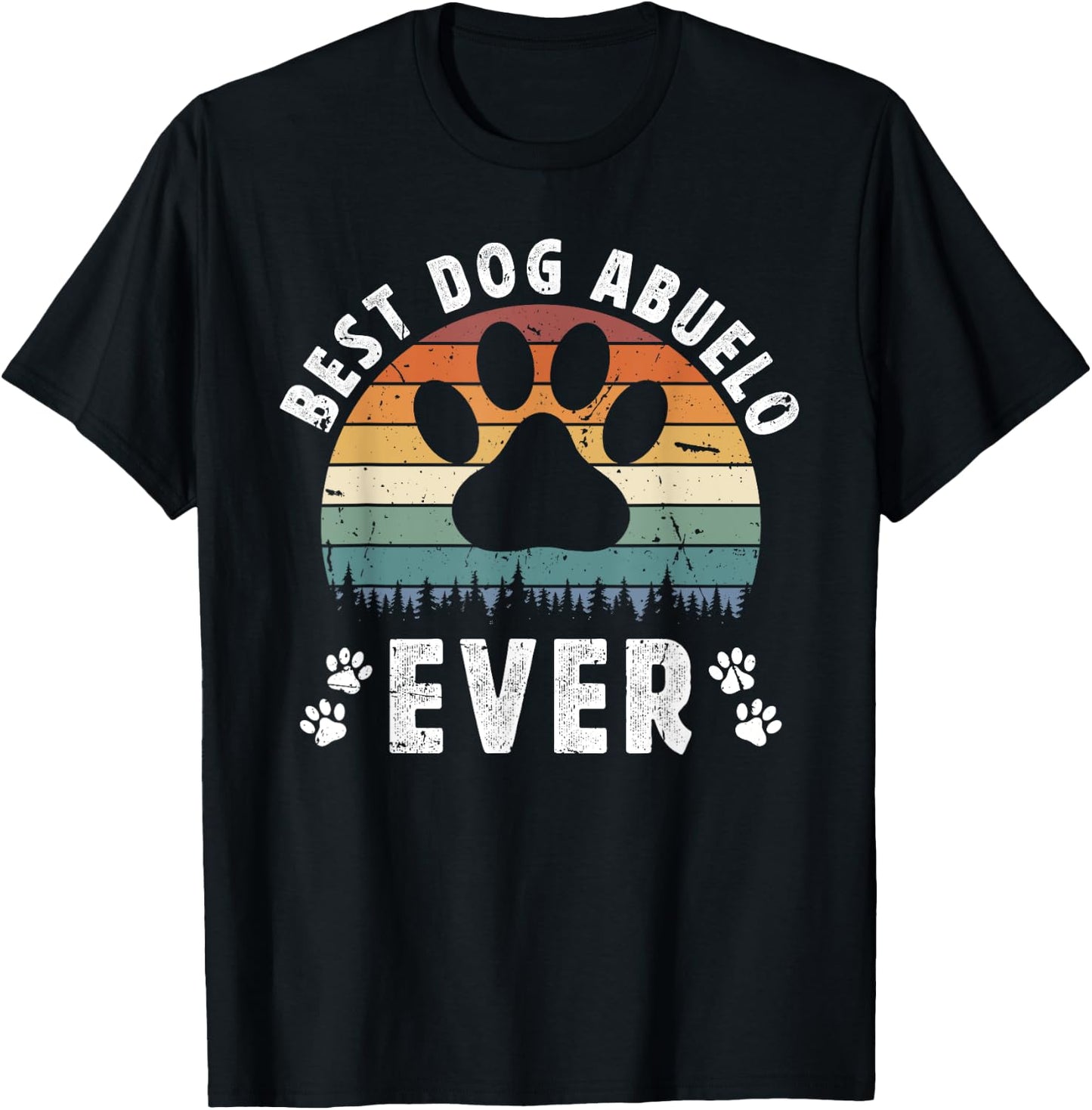 Best Dog Abuelo Ever Dog Lover Abuelo Dog Owner Abuelo T-Shirt - T-Shirt | Black