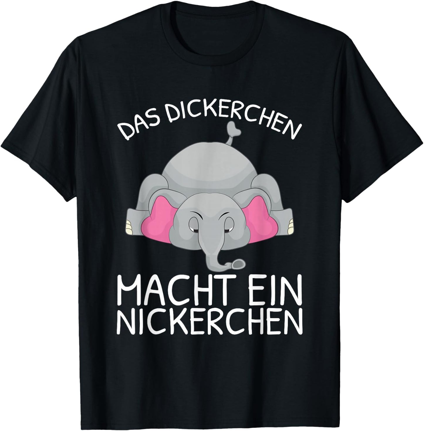 Das Dickerchen Macht Ein Naperchen Elephant Pyjamas Sleep , black T-Shirt - T-Shirt | Black