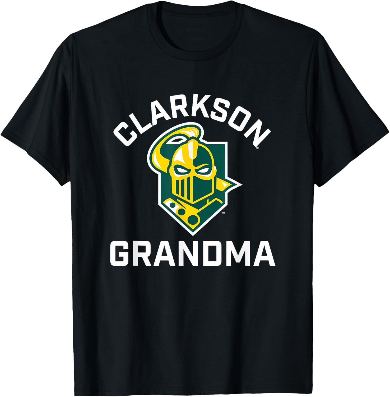 Clarkson University Golden Knights Arched Grandma T-Shirt - T-Shirt | Black