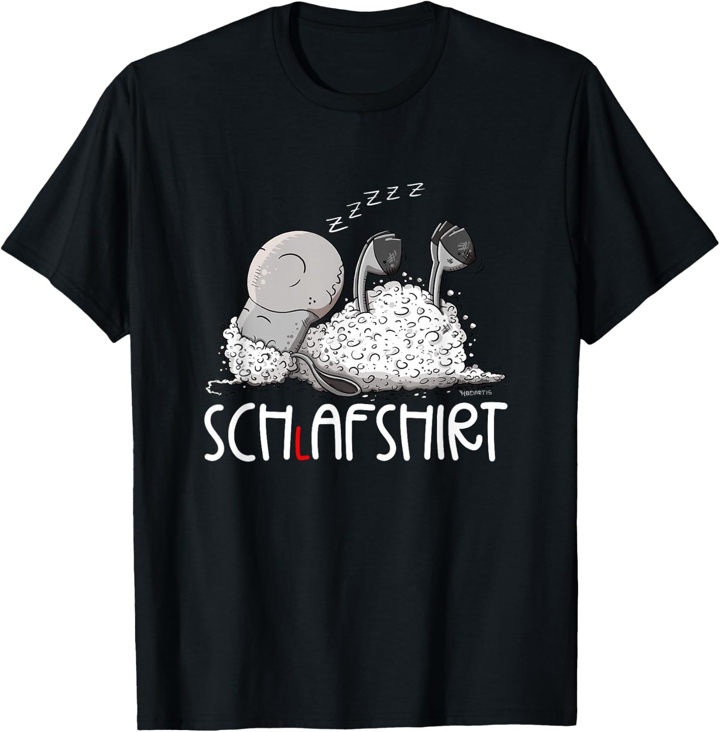 Dreaming Sheep I Sheep Sleep Shirt , black T-Shirt - T-Shirt | Black