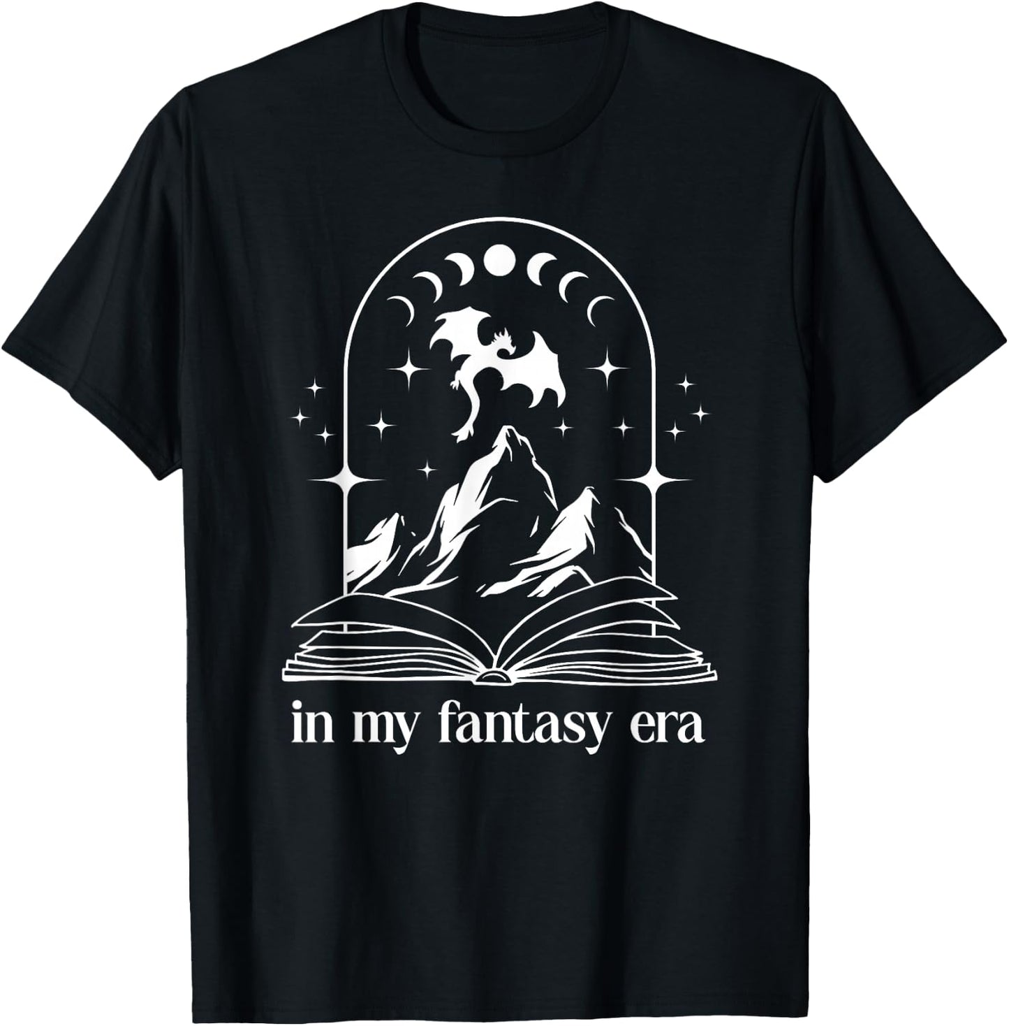 Book Dragon Romantasy In My Fantasy Era Dark Romance Bookish T-Shirt - T-Shirt | Black