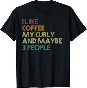 Curly Coated Retriever Dog Owner Coffee Lovers Gift Vintage Men Women T-Shirt - T-Shirt | Black