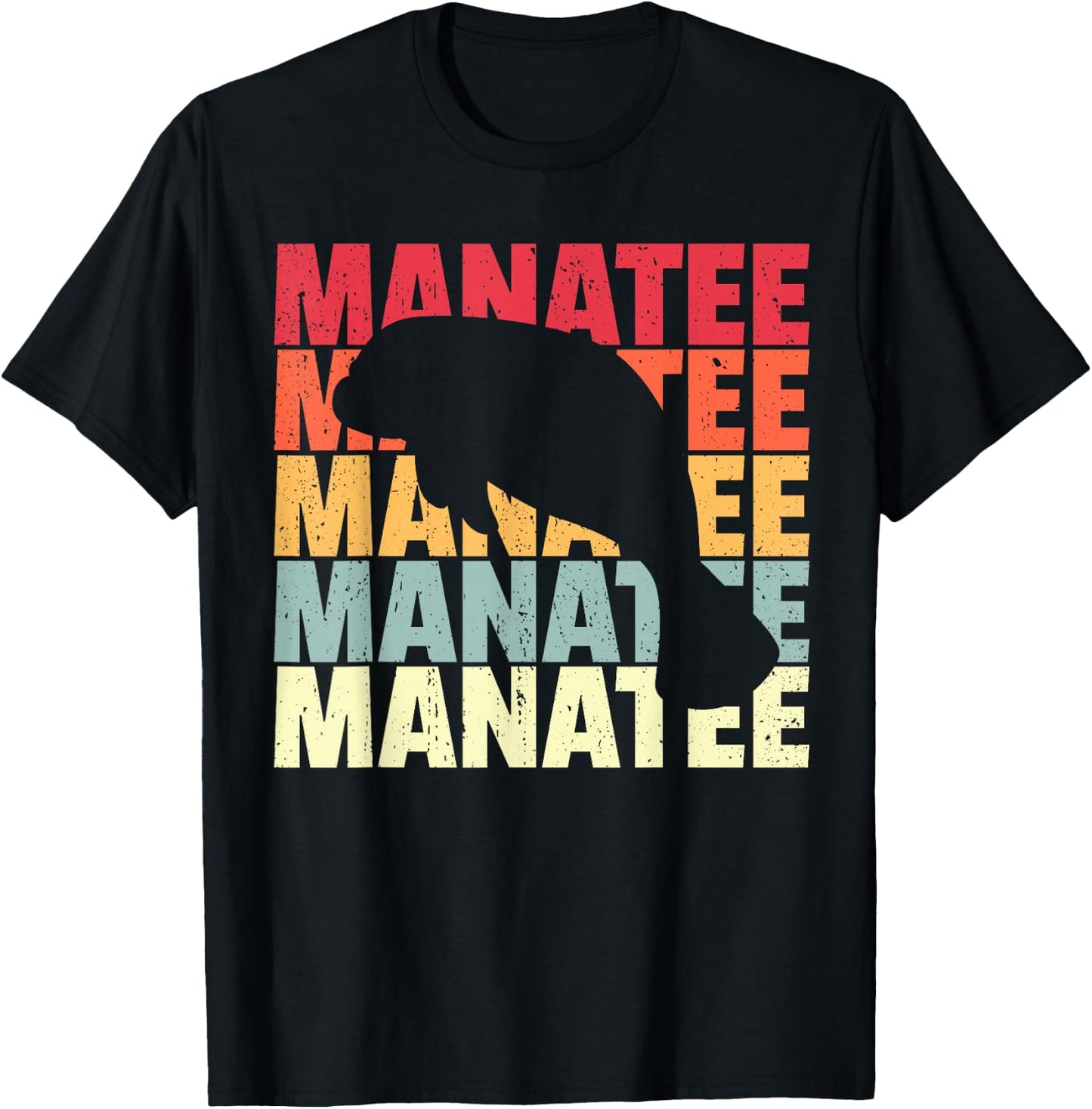 Vintage Manatee T-Shirt - T-Shirt | Black