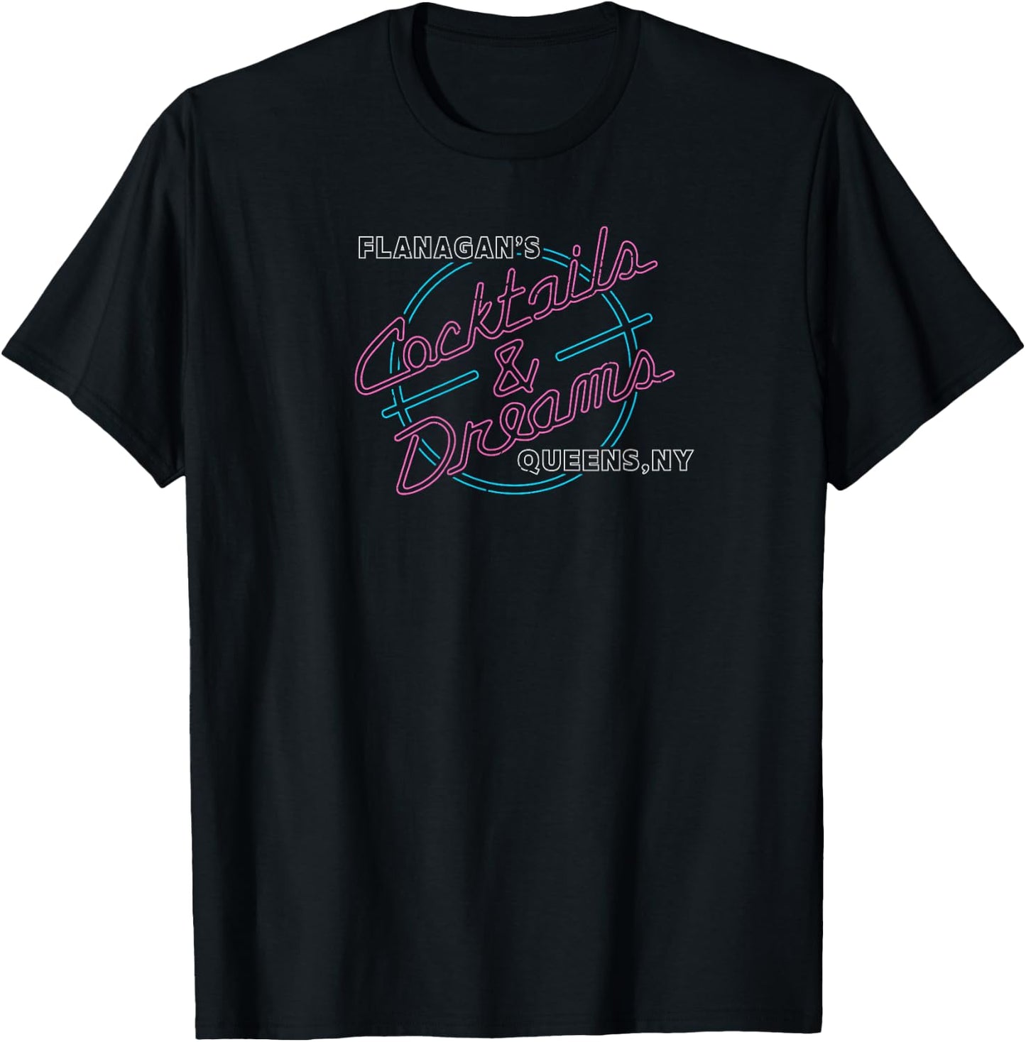 Cocktails & Dreams Classic 1980s Funny Graphic T-Shirt - T-Shirt | Black
