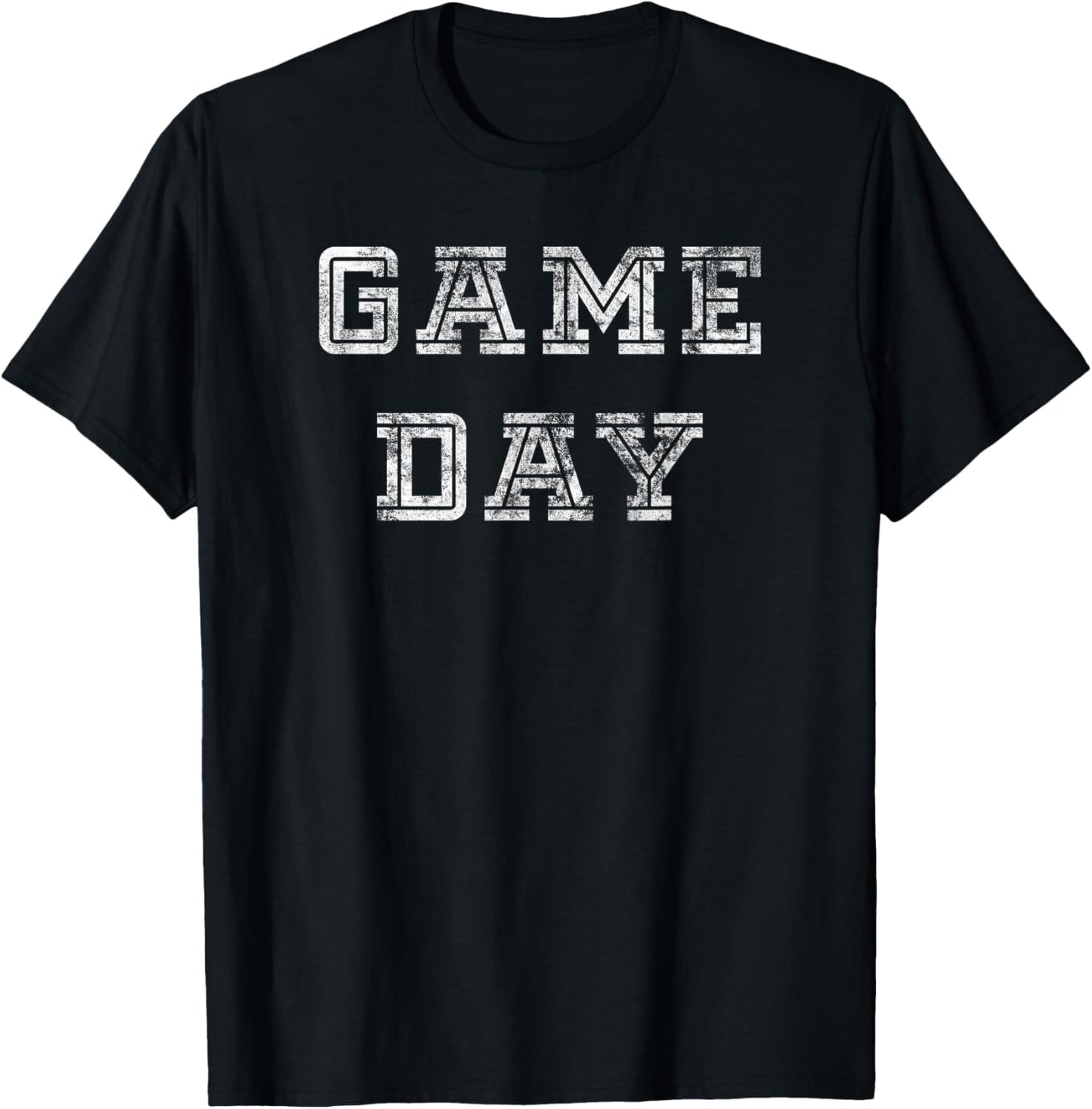 Game Day Football Shirt Men Women Kids Vintage Football Gift T-Shirt - T-Shirt | Black
