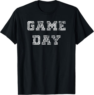 Game Day Football T Shirt Men Women Kids Retro T-Shirt - T-Shirt | Black