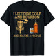 I Like disc golf and bourbon and maybe 3 people funny T-Shirt - T-Shirt | Black