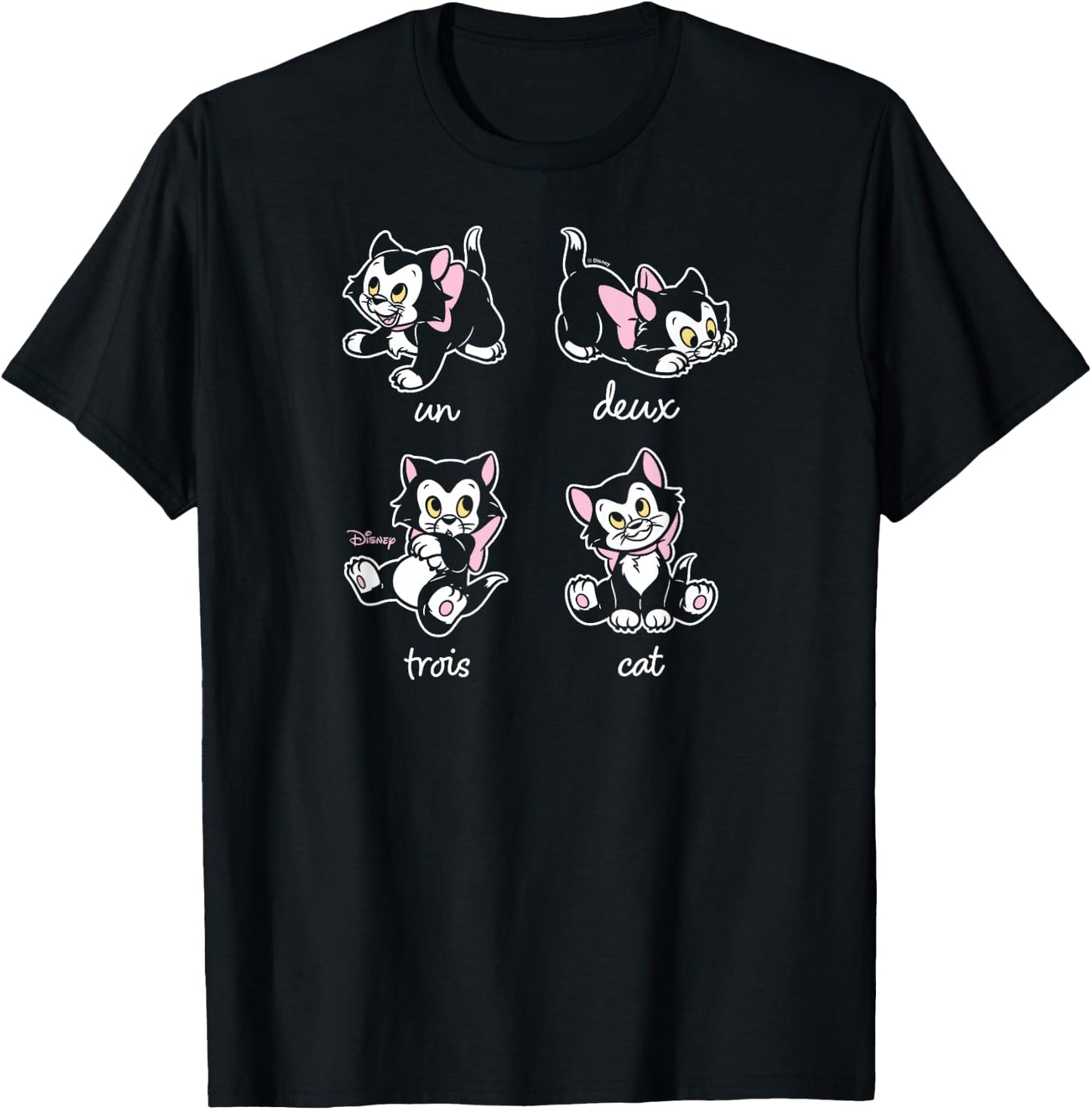 Figaro - Un Deux Trois Cat T-Shirt - T-Shirt | Black