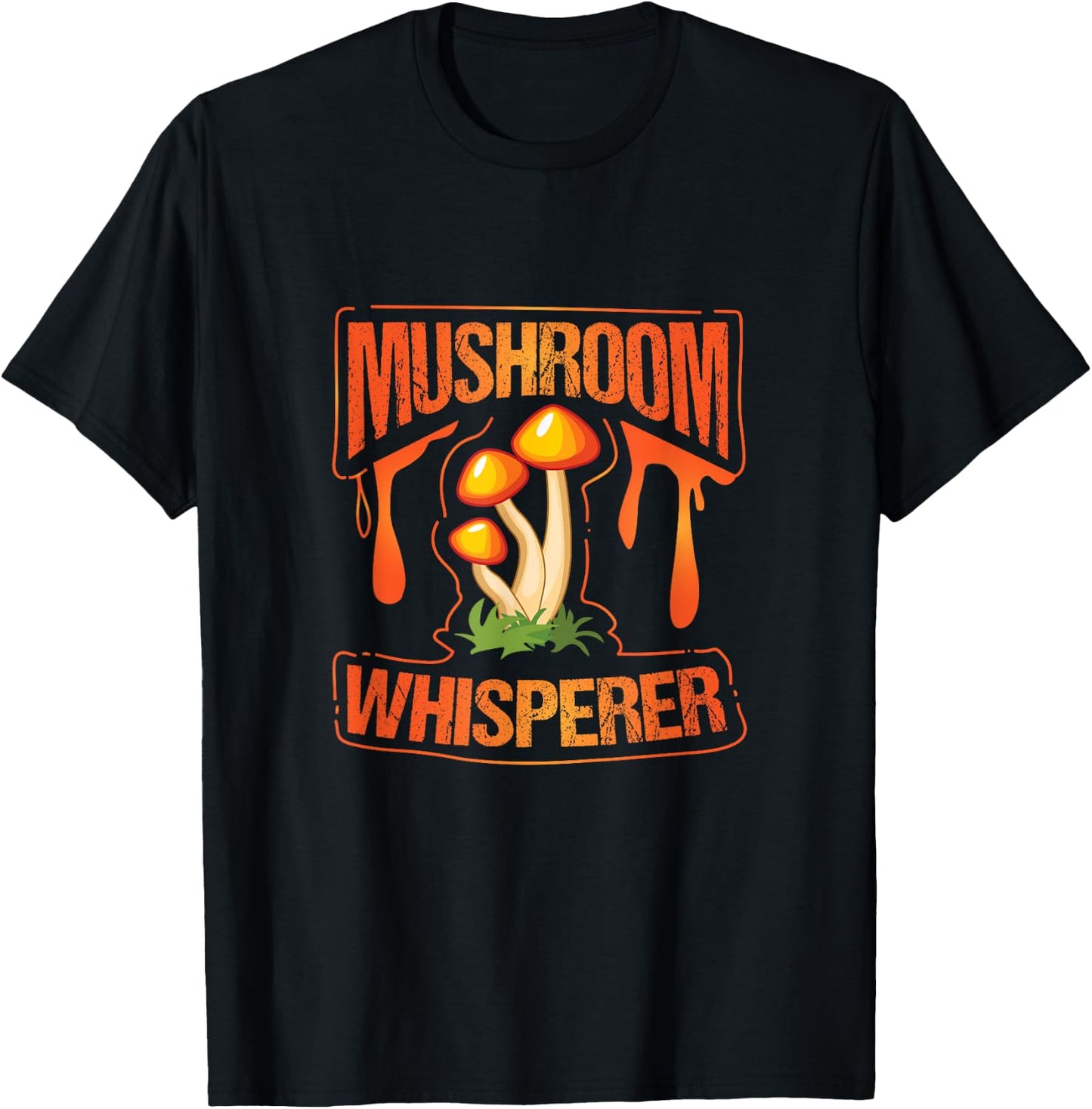 Mushroom Whisperer Funny Wild Mushroom Fungi Gift T-Shirt - T-Shirt | Black