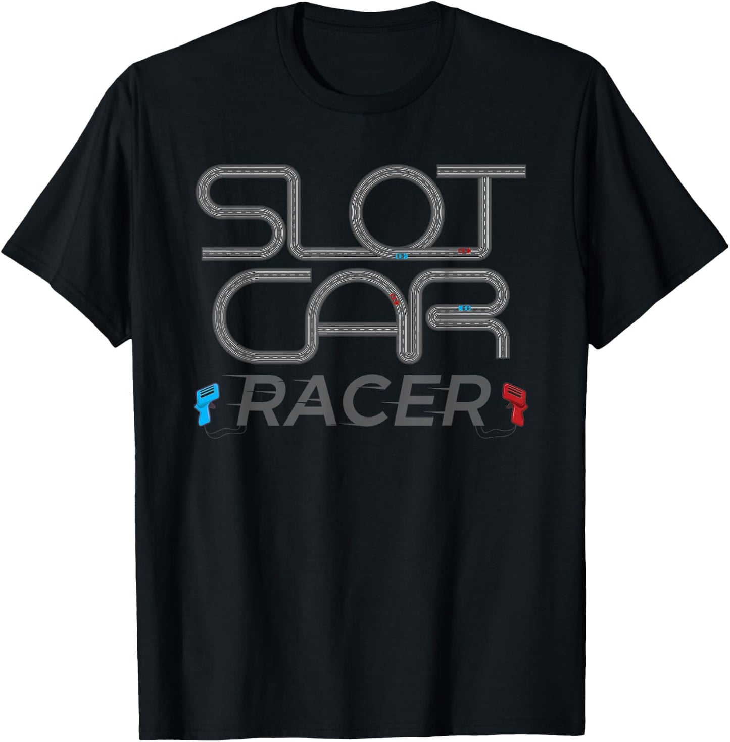 Cool Retro Slot Car Racer 4 Slot Cars Race Around Track T-Shirt - T-Shirt | Black
